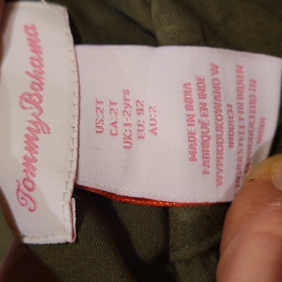 NEW! TOMMY BAHAMA Kid's Romper & Headband 2 Pc. Set. - Picture 5 of 5
